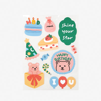 Dailylike Remover Sticker - 12 Party Bear