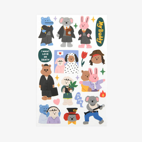 Dailylike My Buddy Sticker - 14 Movie Parody