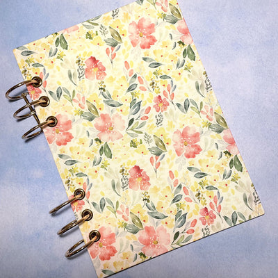 Miyu Handmade Washable A5 Planner Cover - Watercolour Flowers