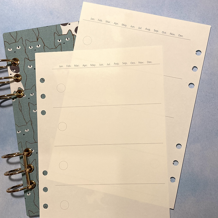 Miyu A5 Planner Refill -  Weekly (Double Sided)