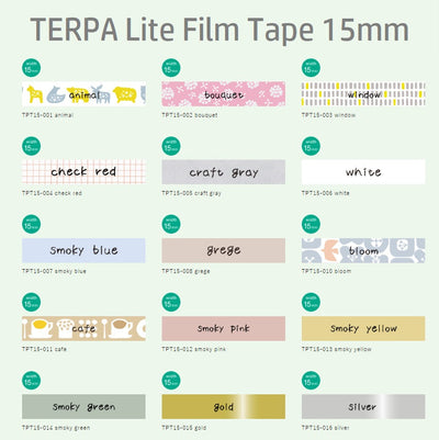 King Jim Tepra Lite Film Tape - Check Red (15mm)