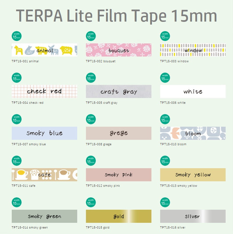King Jim Tepra Lite Film Tape Die-Cut - Tyrolean Flower (13mm)
