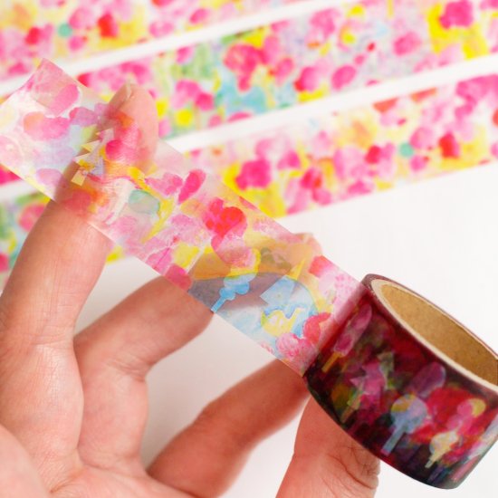 Paper Message Transparent Masking Tape 20mm - Forest of Sakura