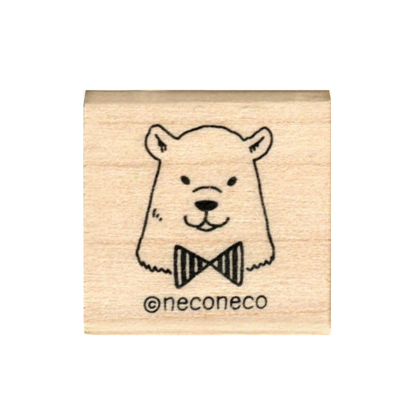 Kodomo No Kao x Neconeco Rubber Stamp - Bear