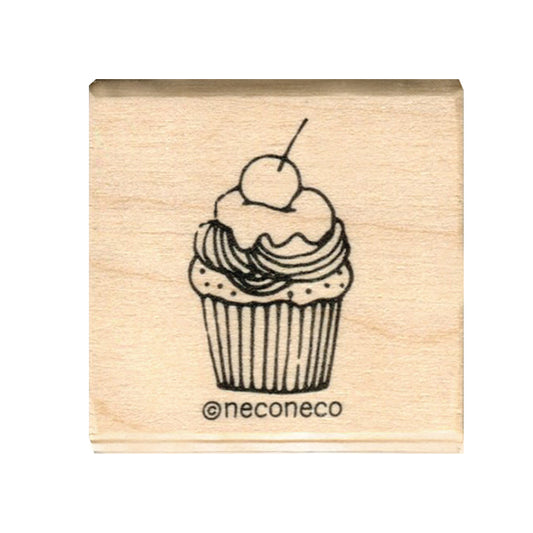 Kodomo No Kao x Neconeco Rubber Stamp - Cupcake