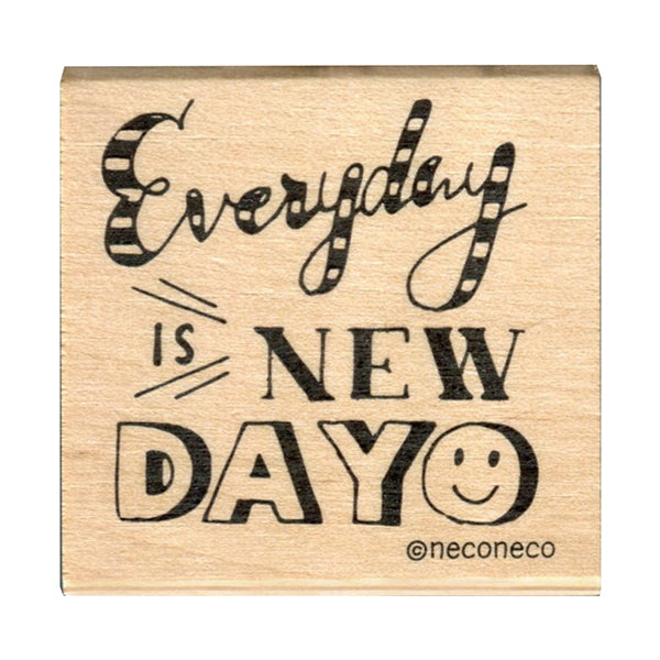 Kodomo No Kao x Neconeco Rubber Stamp - Everyday is New Day