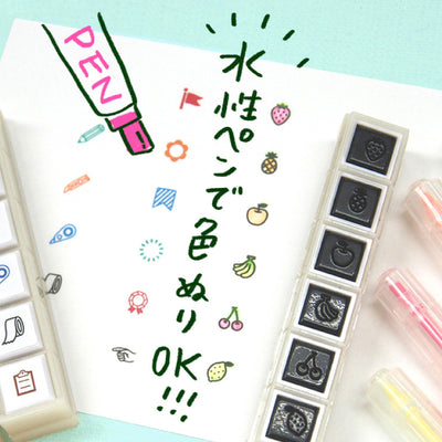 Kodomo No Kao Pochitto6 Push Button Stamp - Handbook & Stationery
