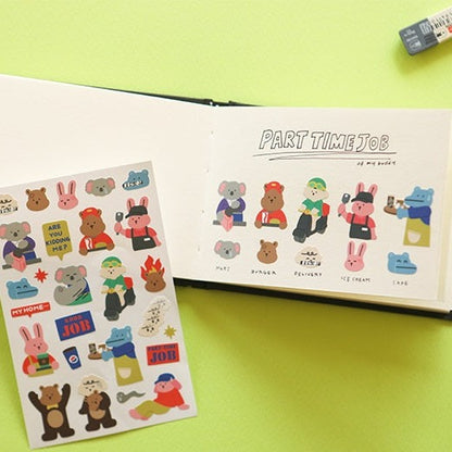 Dailylike My Buddy Sticker - 20 Part Time Job