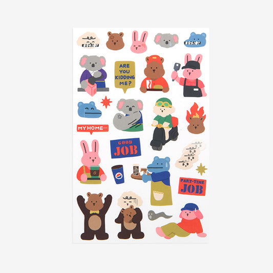 Dailylike My Buddy Sticker - 20 Part Time Job