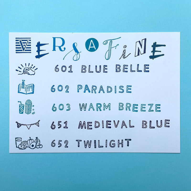 Tsukineko VersaFine Clair Ink Pad - Blue Series