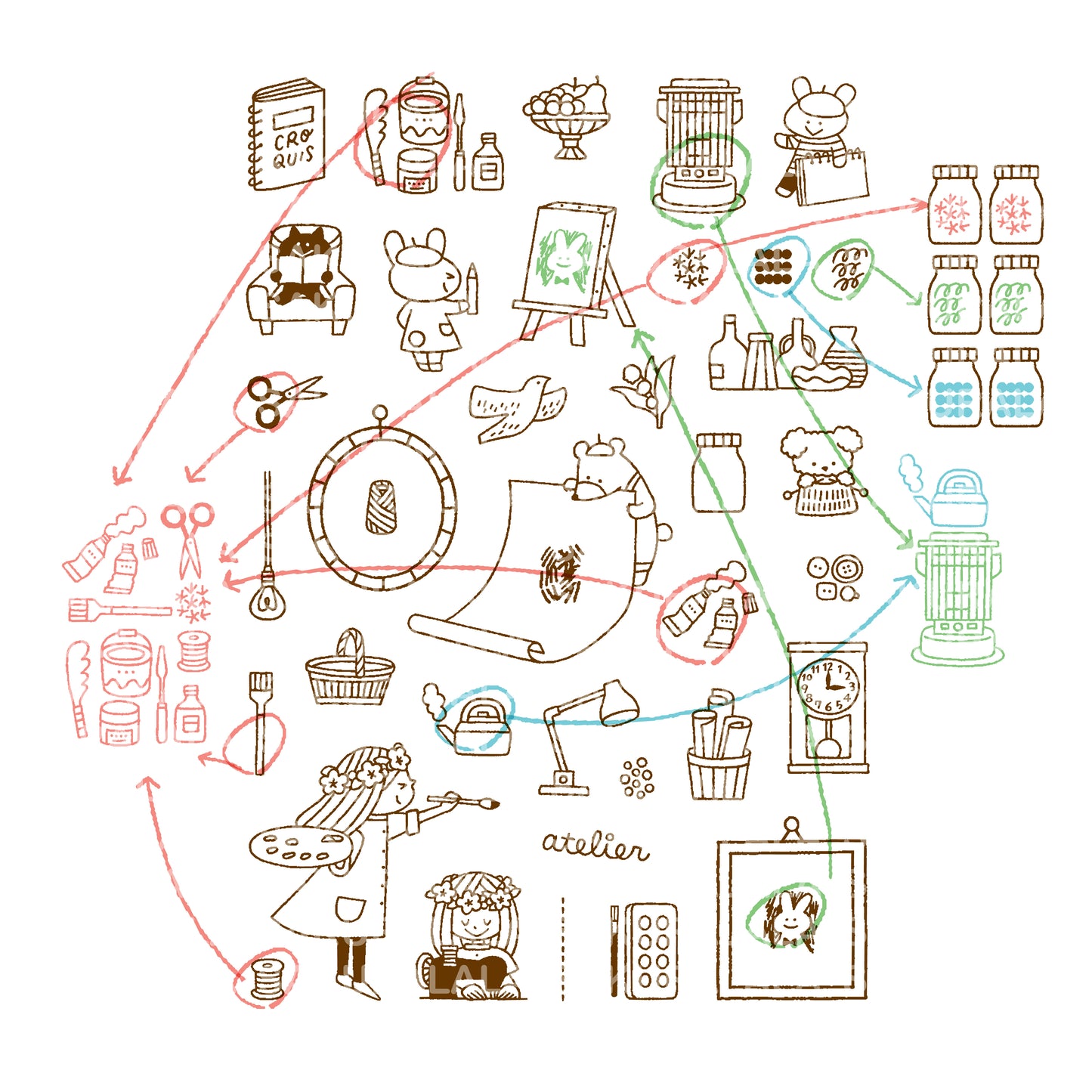 Sakuralala x Igloo*Dining* 365™ Clear Stamps - Atelier