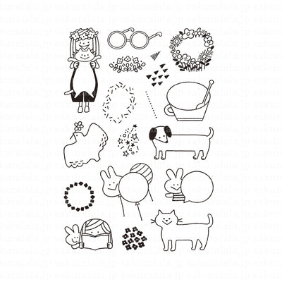 Sakuralala x Igloo*Dining* 365™ Clear Stamps - Frame 2