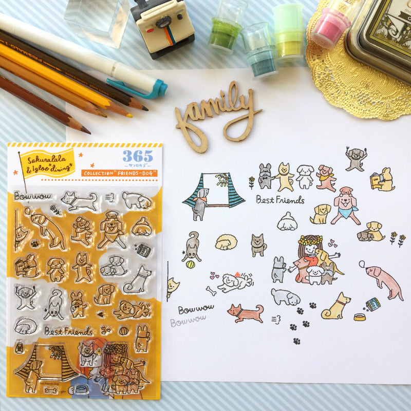 Sakuralala x Igloo*Dining* 365™ Clear Stamps - Friends-Dog