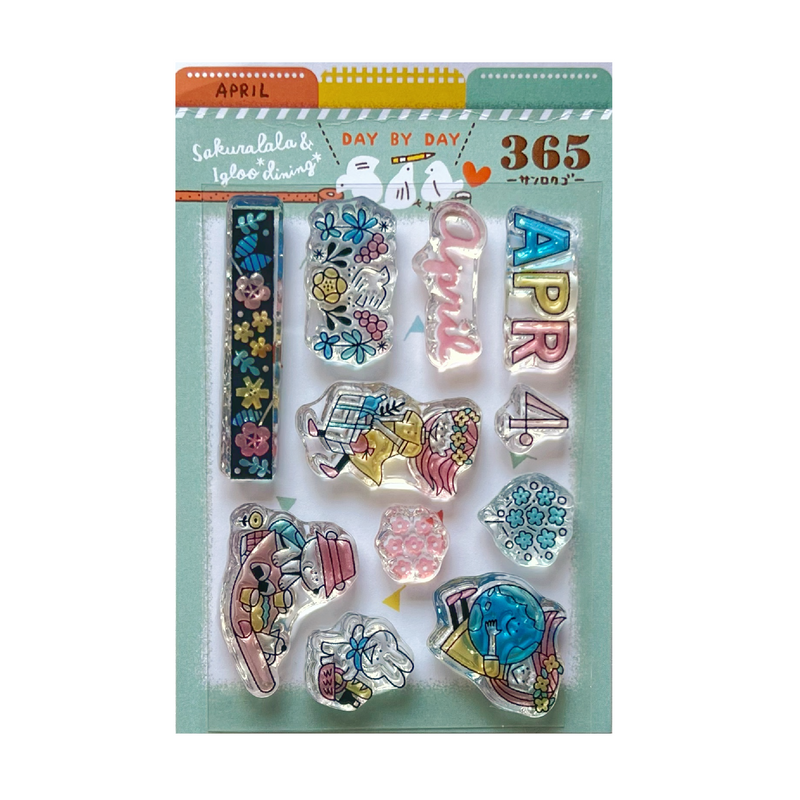 Sakuralala x Igloo*Dining* 365™ Clear Stamps - April