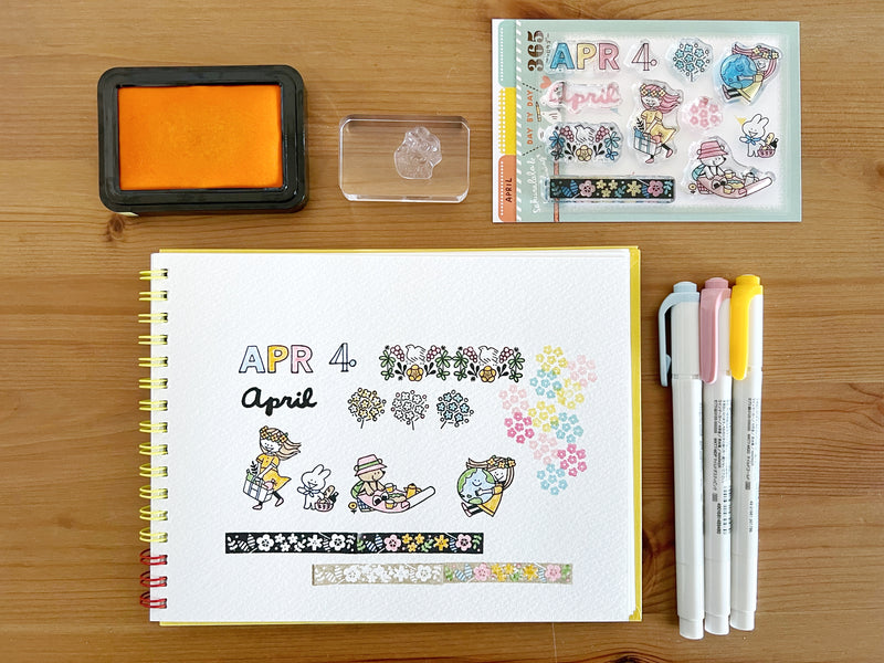 Sakuralala x Igloo*Dining* 365™ Clear Stamps - April