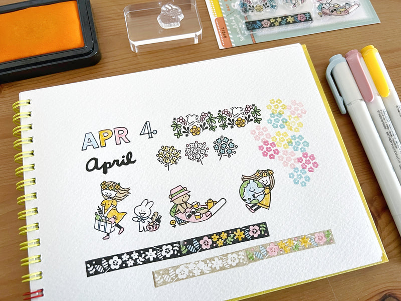 Sakuralala x Igloo*Dining* 365™ Clear Stamps - April