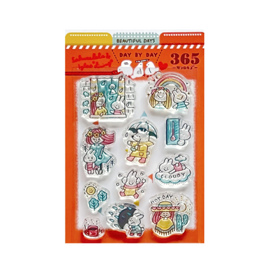 [LIMITED EDITION] Sakuralala x Igloo*Dining* 365™ Clear Stamps - January Set with Washi Sheets