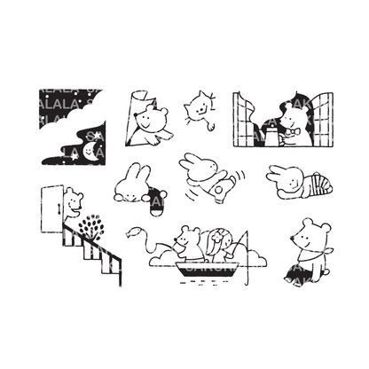 Sakuralala x Igloo*Dining* 365™ Clear Stamps - Here & There