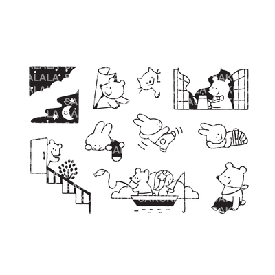 Sakuralala x Igloo*Dining* 365™ Clear Stamps - Here & There