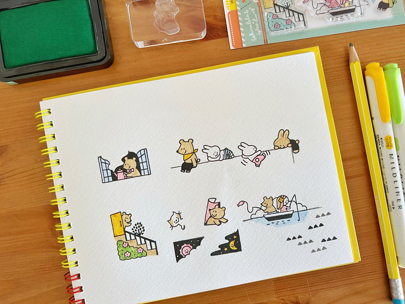 Sakuralala x Igloo*Dining* 365™ Clear Stamps - Here & There