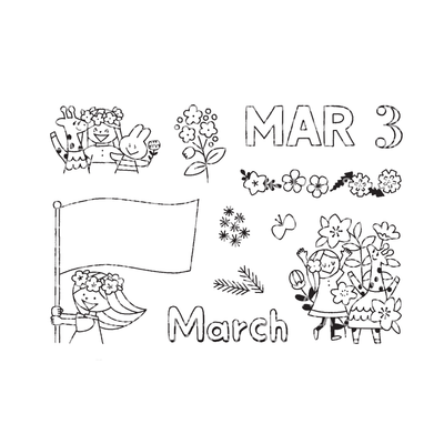 Sakuralala x Igloo*Dining* 365™ Clear Stamps - March