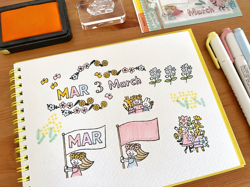 Sakuralala x Igloo*Dining* 365™ Clear Stamps - March