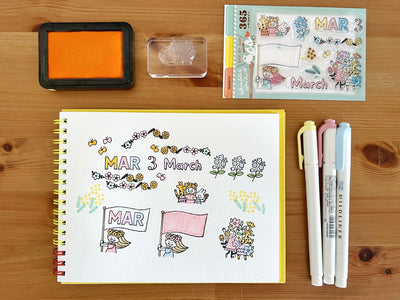 Sakuralala x Igloo*Dining* 365™ Clear Stamps - March
