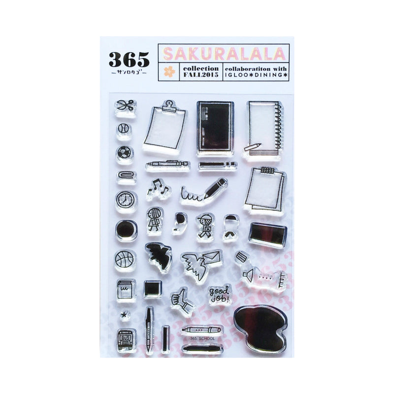 Sakuralala x Igloo*Dining* 365™ Clear Stamps - School