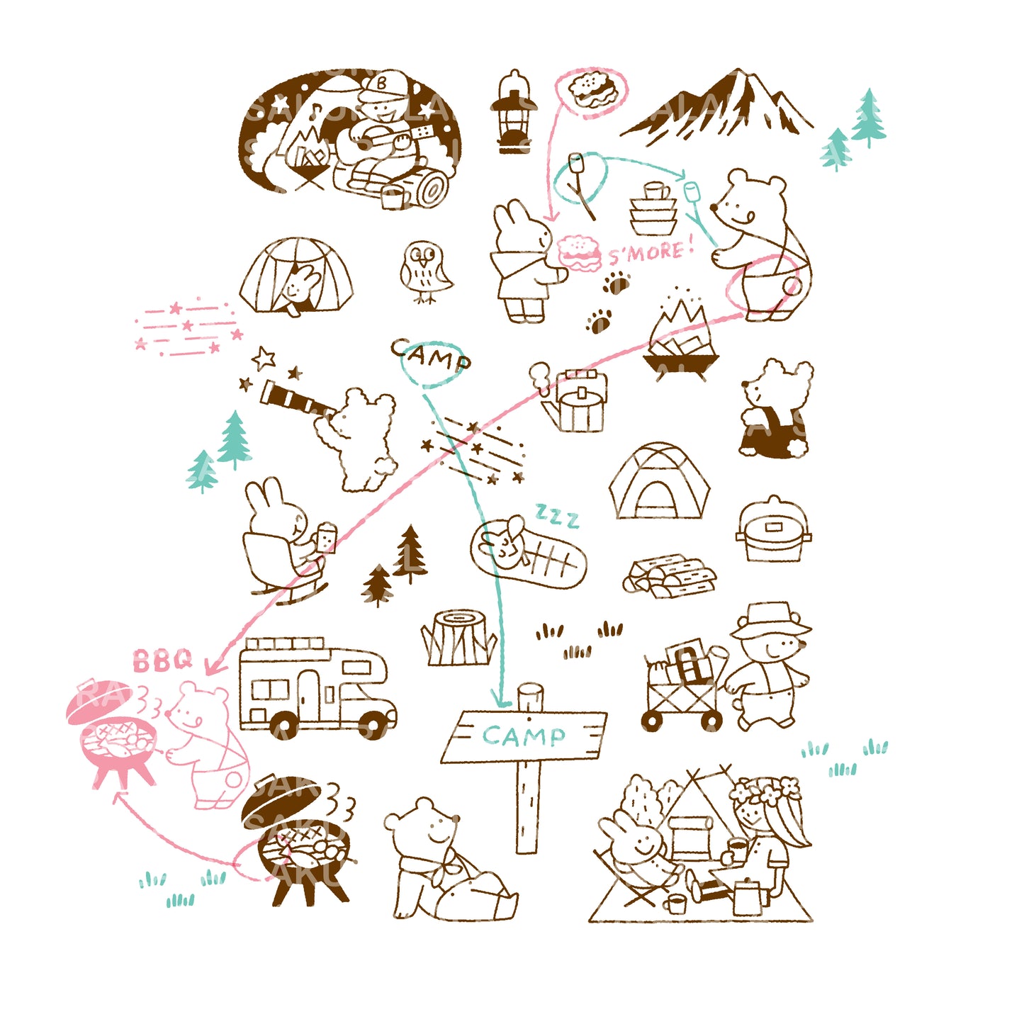 Sakuralala x Igloo*Dining* 365™ Clear Stamps - The Great Outdoors