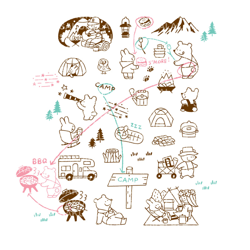 Sakuralala x Igloo*Dining* 365™ Clear Stamps - The Great Outdoors