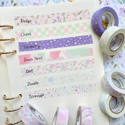 Mark's Masté Writable Masking Tape - Blue Flowers