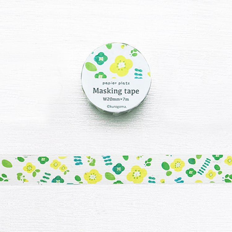 Papier Platz x Kurogoma Masking Tape - Flower and Leaves