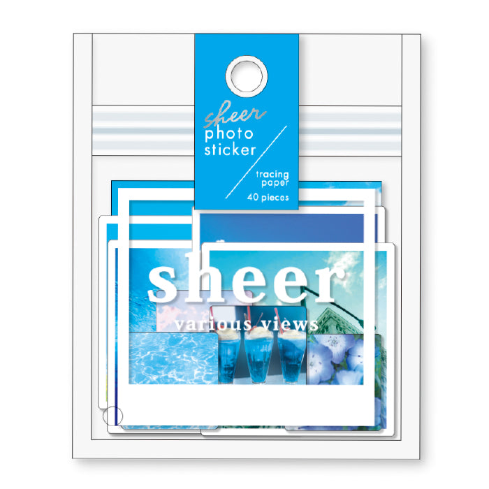 Mind Wave Sheer Photo Sticker Tracing Paper - Blue