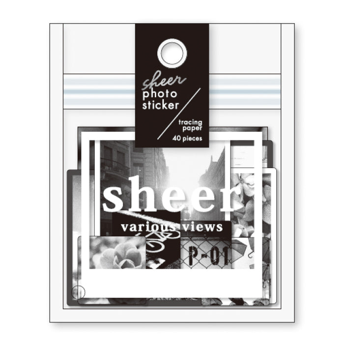 Mind Wave Sheer Photo Sticker Tracing Paper - Monochrome