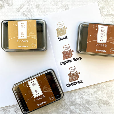 Shachihata Iromoyo Ink Pads - Brown Series