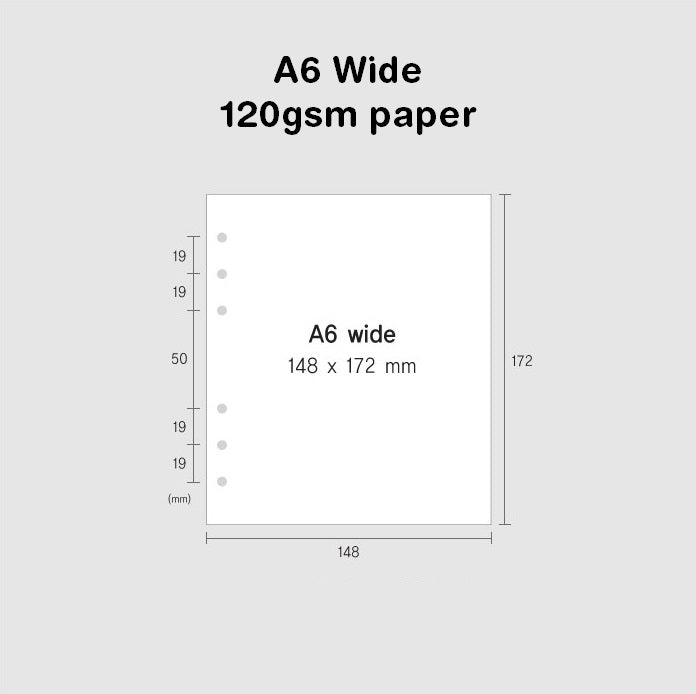 Jam Studio A6 Wide Planner Refill - 02 Monthly Pink