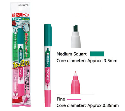 Kokuyo Checkle Memorisation Pen for Study 3 Pieces Set