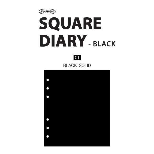 Jam Studio A6 Wide Planner Refill - Black