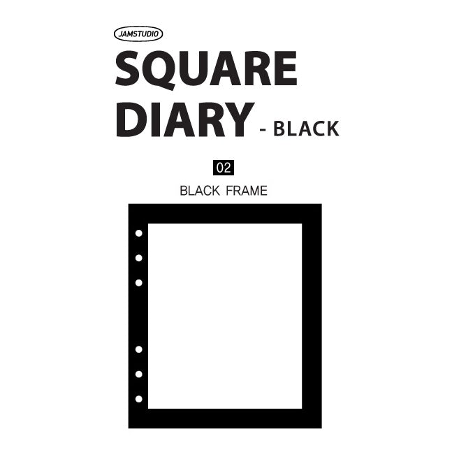 Jam Studio A6 Wide Planner Refill - Black