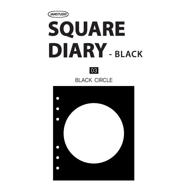 Jam Studio A6 Wide Planner Refill - Black