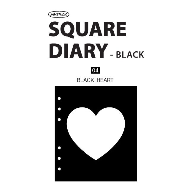Jam Studio A6 Wide Planner Refill - Black