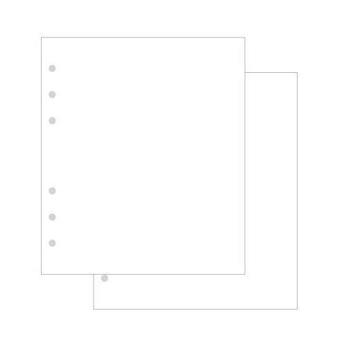 Jam Studio A6 Wide Planner Refill - Blank