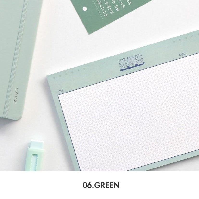 Iconic B5 Buddy Grid Notepad (Horizontal)