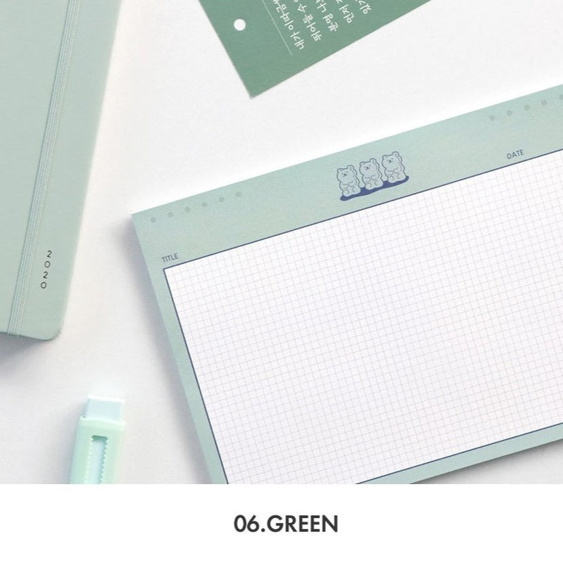 Iconic B5 Buddy Grid Notepad (Horizontal)
