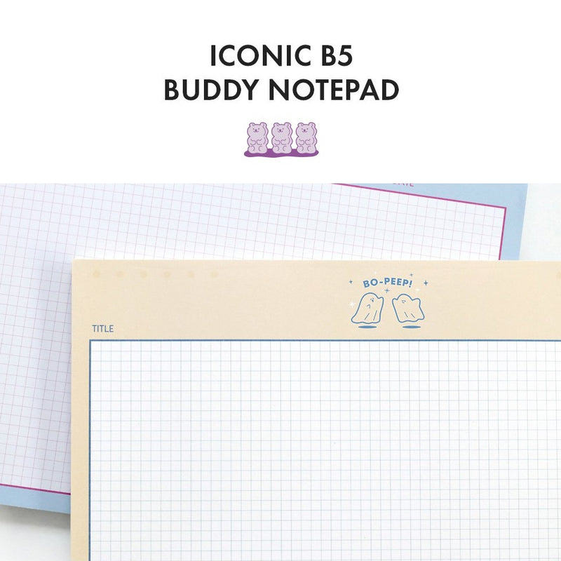 Iconic B5 Buddy Grid Notepad (Horizontal)