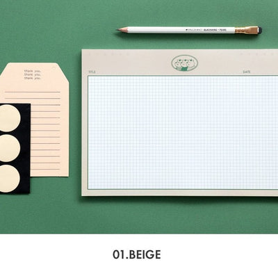Iconic B5 Buddy Grid Notepad (Horizontal)