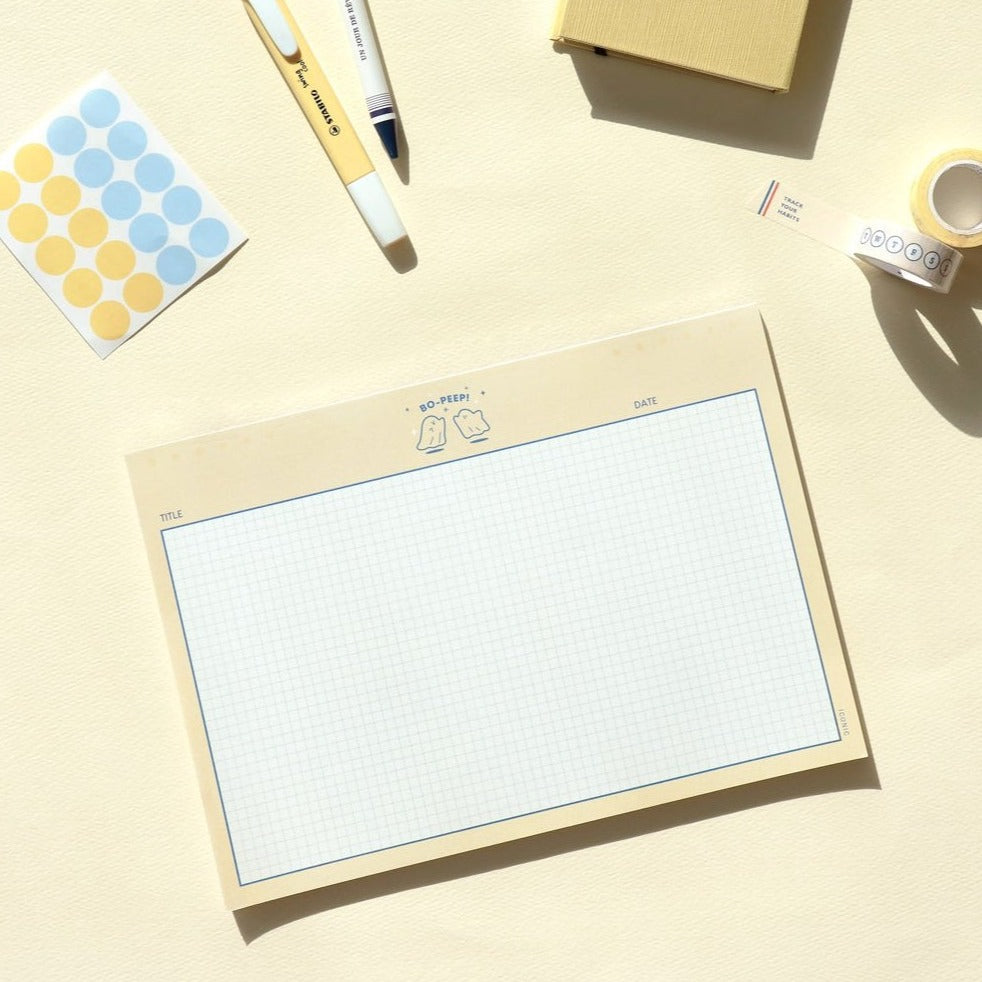 Iconic B5 Buddy Grid Notepad (Horizontal)