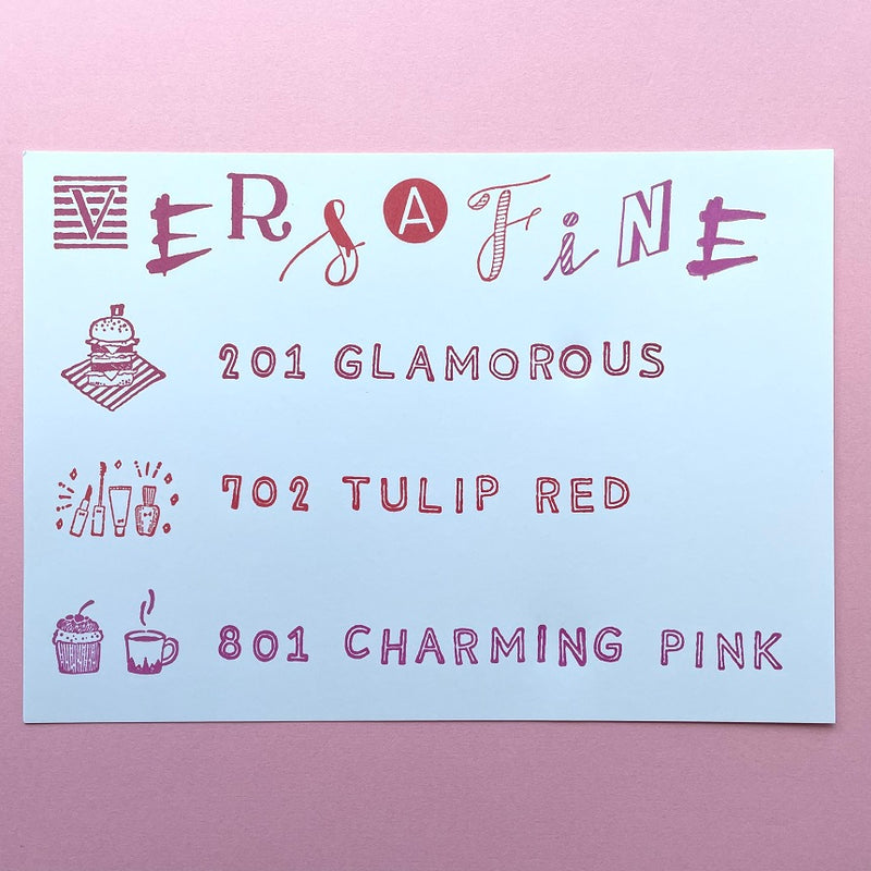 Tsukineko VersaFine Clair Ink Pad - Red & Pink Series