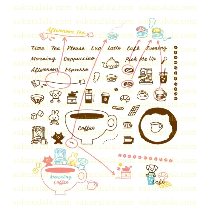 Sakuralala x Igloo*Dining* 365™ Clear Stamps - Café