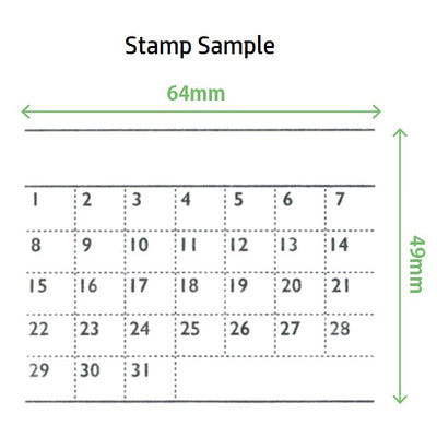 Kodomo No Kao Penetration Note Stamp Ink Set - Tracked Calendar